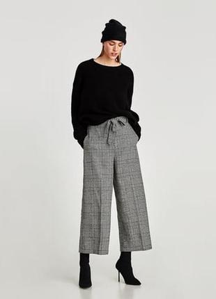 Стильные теплые кюлоты в клетку new look