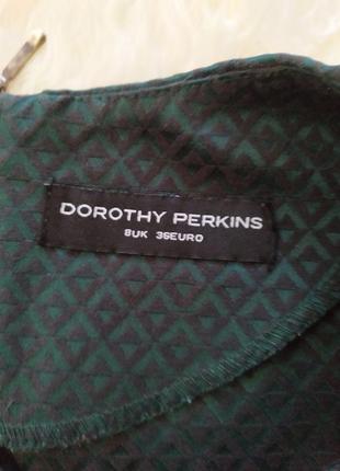 Изумрудная блуза в принт размер s m бренда dorothy perkins3 фото