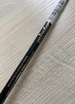 Длинный водостойкий чёрный карандаш для глаз и бровей с точилкой 15см2 фото