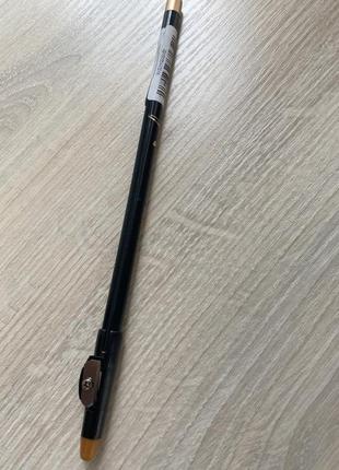 Длинный водостойкий чёрный карандаш для глаз и бровей с точилкой 15см6 фото