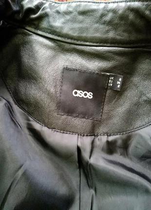 Куртка-косуха asos, натуральная кожа,оригинальный дизайн.5 фото