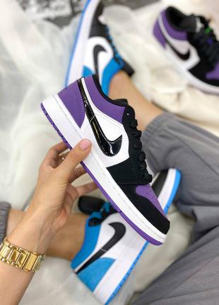 Кроссовки nike air jordan 1 low purple