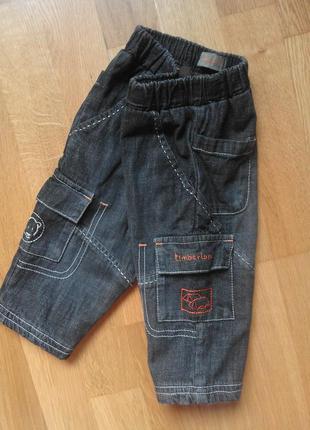 Штанишки джинсовые утепленные штанці джинсові утеплені timberland1 фото