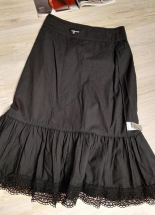 Чёрная стильная юбка5 фото