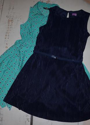 Платье плиссе с поясом f&f на 9-10 лет