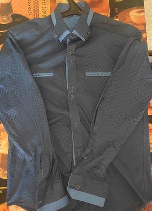 Рубашка синяя