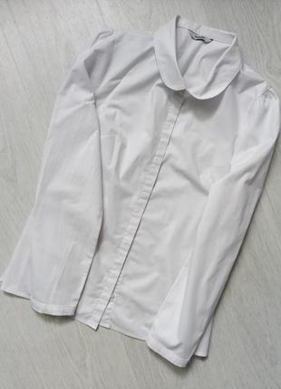 Блузка рубашка белая1 фото