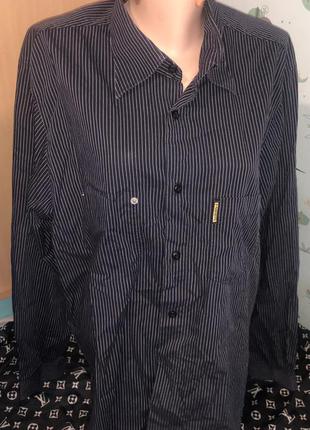 Чоловіча сорочка в смужку armani messenger jeans - оригінал