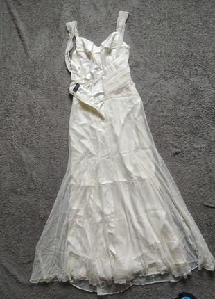 Вечернее свадебное платье с драпировкой рыбка3 фото