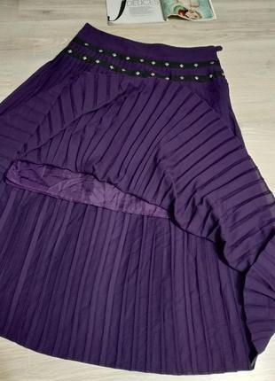 Шикарная фиолетовая юбка плиссеровка макси6 фото