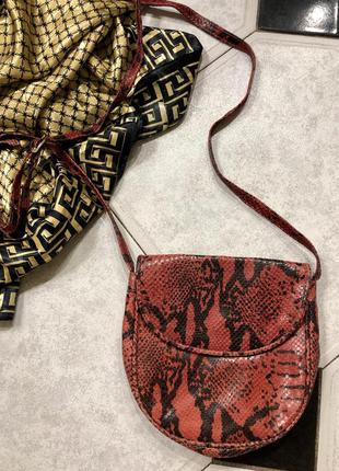 🔥 розпродаж🔥 брендова сумочка з натуральної шкіри рептилії / повністю в лусочках/ ceccanti/ оригінал ✨