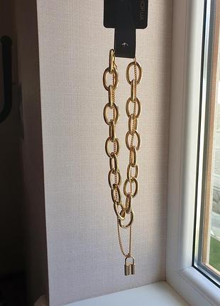 Колье массивная цепь на шею ланцюжок подвеска 2021