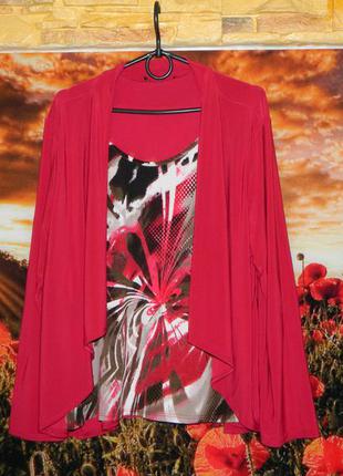 Р. 52-54 кофта блуза женская бордовая нарядная батал6 фото