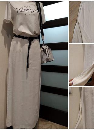 Легкая тонкая юбка трапеция макси