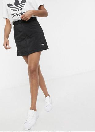 Эксклюзивная черная стильная трендовая спортивная юбка в стиле милитари adidas originals ryv