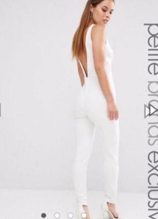 Білосніжний комбінезон з сітчастою вставкою john zack petite london