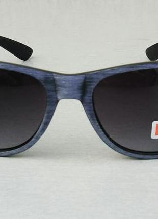 Окуляри в стилі ray ban wayfarer унісекс сонцезахисні сіро сині з градієнтом2 фото