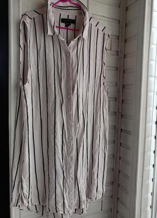 Сорочка блузка безрукавка подовжена