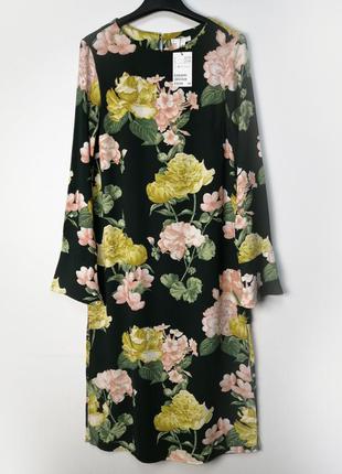 Сукня міді в квітковий принт h&m 2