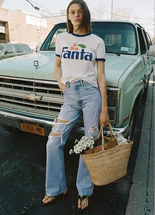 Джинсы с прямыми штанинами zara