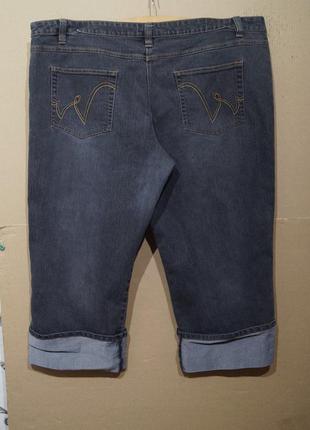 Плотные джинсовые бриджи р 56-58 .2 фото