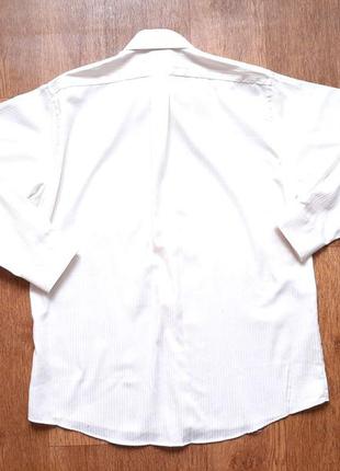 Рубашка van heusen белая светло-бежевая  xl, хлопок 16,5"6 фото