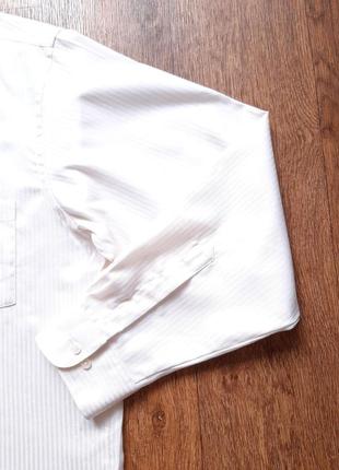 Рубашка van heusen белая светло-бежевая  xl, хлопок 16,5"10 фото