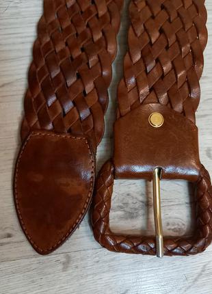 Ремень плетёный кожа