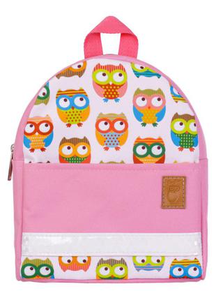 Детский рюкзак непромокаемый совы розовый9 фото