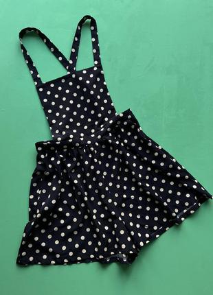 Комбінезон темно-синій ромпер в горошок