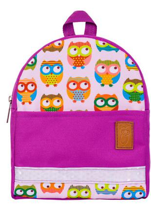 Детский рюкзак непромокаемый  совы фиолетовый