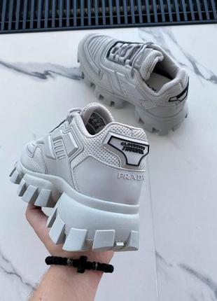 Prada cloudbust grey женские кроссовки прада серые8 фото