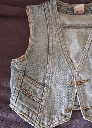 Очаровательный жилет жилетка джинсовая2 фото