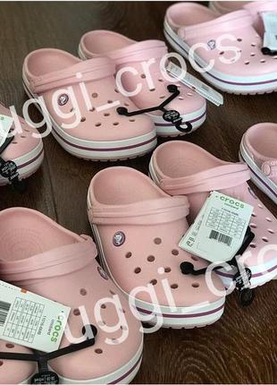 Шлепки сабо крокс крокбенд crocs crocband pear