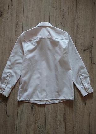 Школьная белая блузка на девочку m&s ultimate non iron 7-8 лет 122 см3 фото