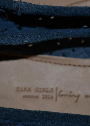 Балетки на девочку zara нат. замша 4