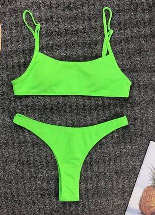 Неоновий купальник 👙 роздільний