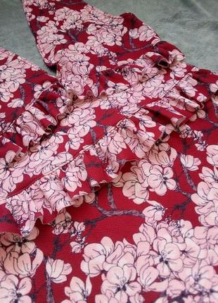 Сукня з рюшами квітковий принт5 фото