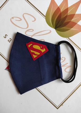 Маска детская/ подростковая с нашивкой "супермен"