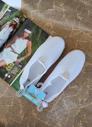 Белые кроссовки сеточка / удобные мокасины белые туфли2 фото