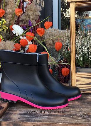 Женские резиновые сапоги жіночі гумові резинові чоботи