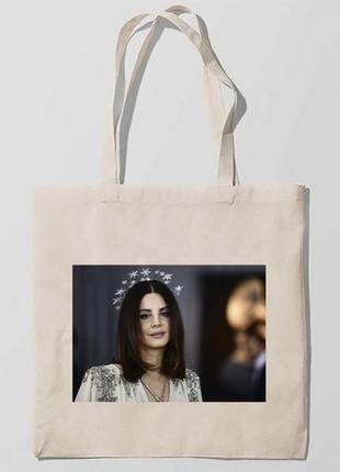 Эко-сумка, шоппер с принтом повседневная ла́на дель рей - lana del rey