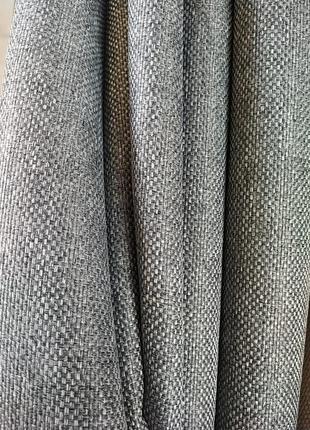 Штора, лен блэкаут, серый.