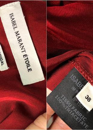 Isabel marant короткая юбка мини марсала красная плиссе плиссированная rundholz owens6 фото