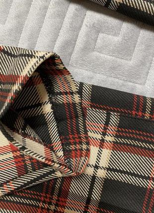 Штани штани в шотландську клітку довжина по щиколотку з високою талією7 фото