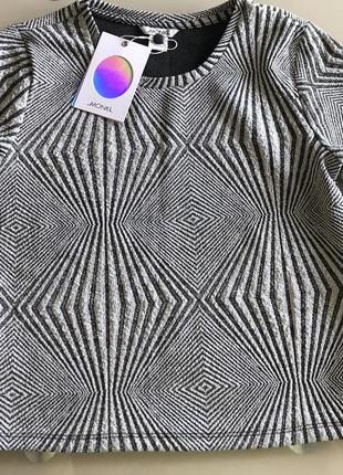 Стильний укорочений топ кроп-топ футболка з сріблястою ниткою1 фото