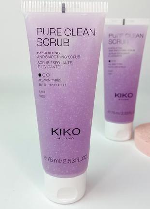 Скраб для лица kiko milano pure clean scrub. очищающий скраб кико милано3 фото