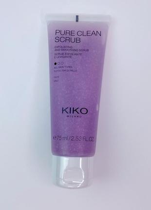 Скраб для особи kiko milano pure clean scrub. скраб кіко мілано5 фото