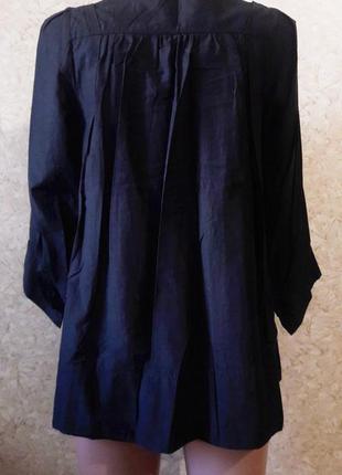 Красивая коттоновая черная блуза5 фото