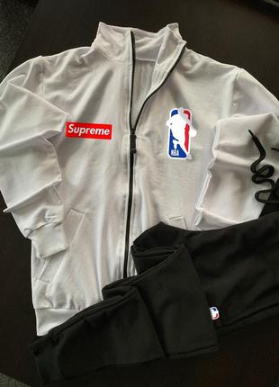 Чоловічий осінній спортивний трикотажний костюм комплект supreme nba